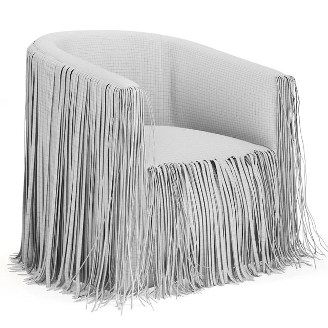 Shaggy Leather Swivel Chair in NeKeia Leather — Download