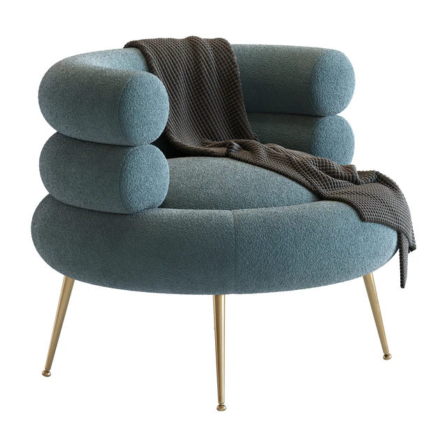 White Barrel Lounge Chair — Скачать