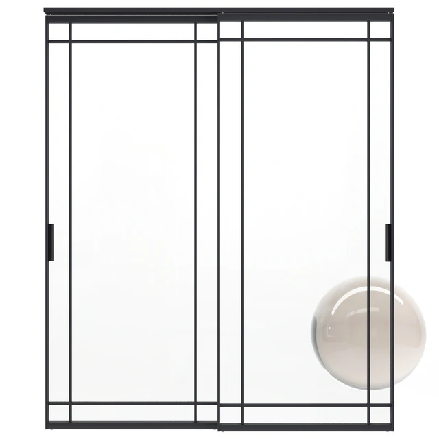 Sliding glass partitions Union in Stratus Slim profile — Download