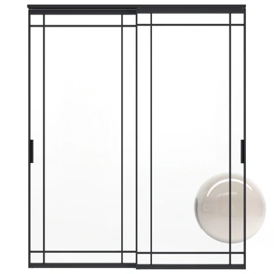 Sliding glass partitions Union in Stratus Slim profile — View 5