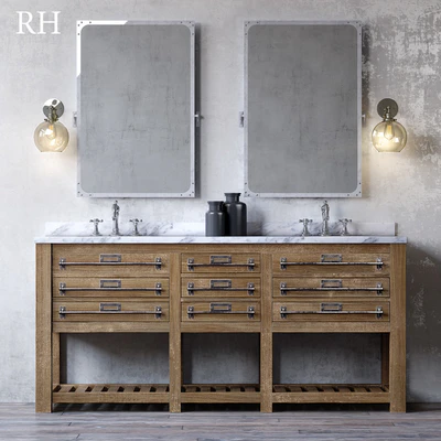 MERCANTILE DOUBLE VANITY SINK — Ver 2