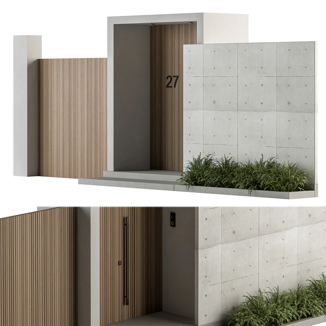 Outdoor Entrance and Fence 05 - Architecture Element — Descargar