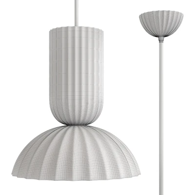 Jeanne Fluted White Porcelain Dome Pendant — Вид 3