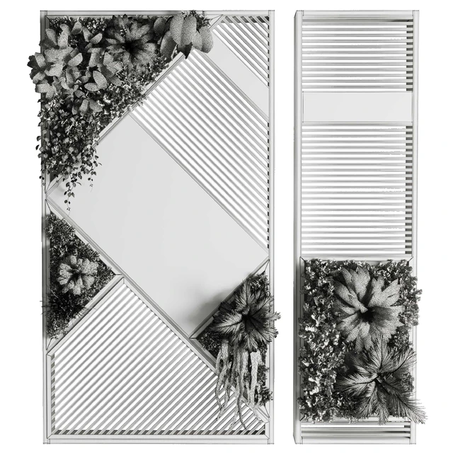 plants set partition in wooden frame- Vertical graden wall decor box 29 — Descargar