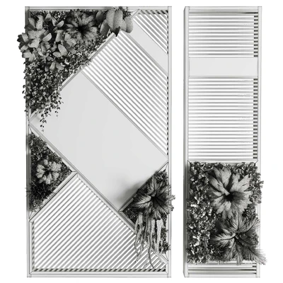 plants set partition in wooden frame- Vertical graden wall decor box 29 — Ver 6