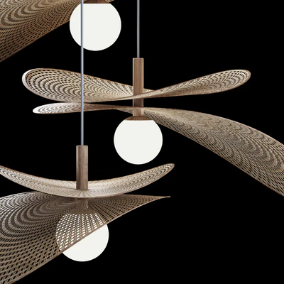 Luciole Rattan Pendant Light by La Vie — Ver 6