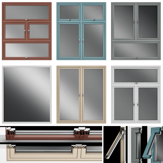 Витражные алюминиевые окна / Stained aluminum windows — Скачать