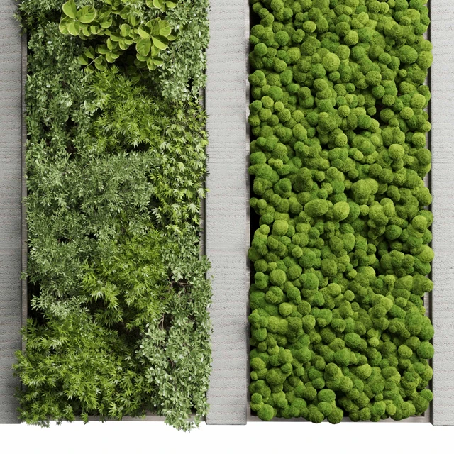 Concrete frame Vertical garden plant and moss garden wall decor box 66 — Descargar