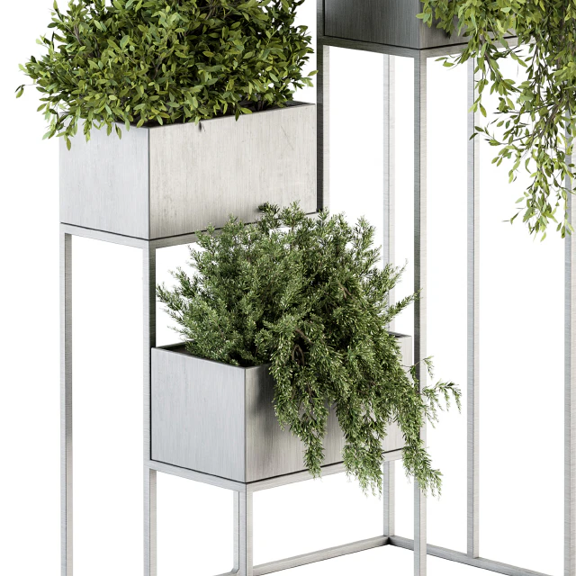 indoor Plant Set 213 - Silver Plant Stand — Descargar