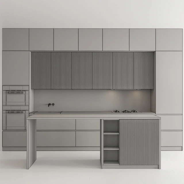 Kitchen Modern - Gray and Wood 107 — Descargar