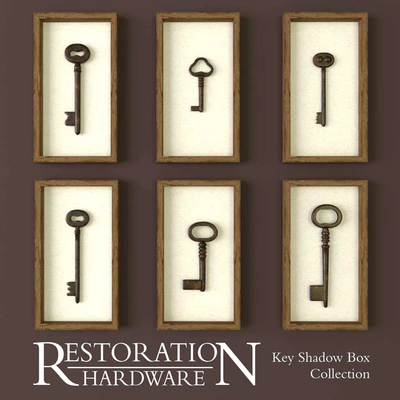 Restoration Hardware, Key Shadow Box Collection — Ver 1