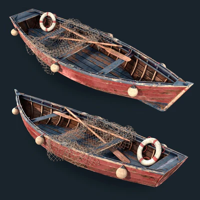 old fishing boat — Ver 3