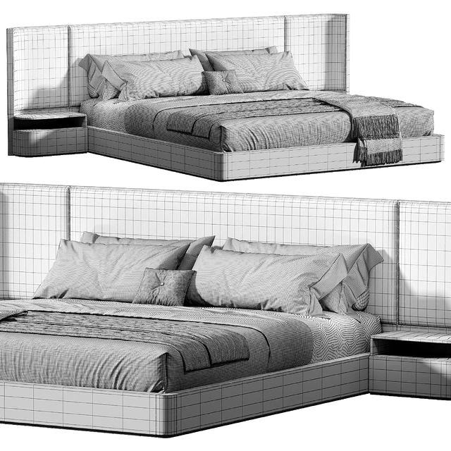 Gianna Natural Walnut Wood King Bed Frame — Descargar
