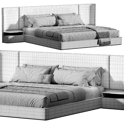 Gianna Natural Walnut Wood King Bed Frame — Ver 6