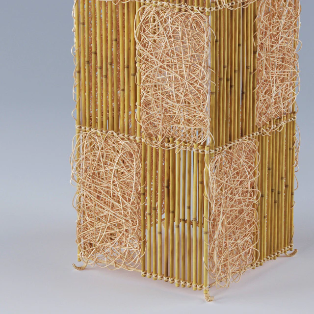 Bamboo rattan floor lamp — Descargar