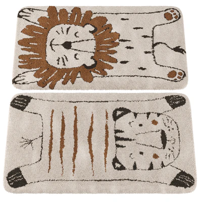Carpet for children with a tiger pattern, Lillio and a lion pattern, Syma — Ver 1