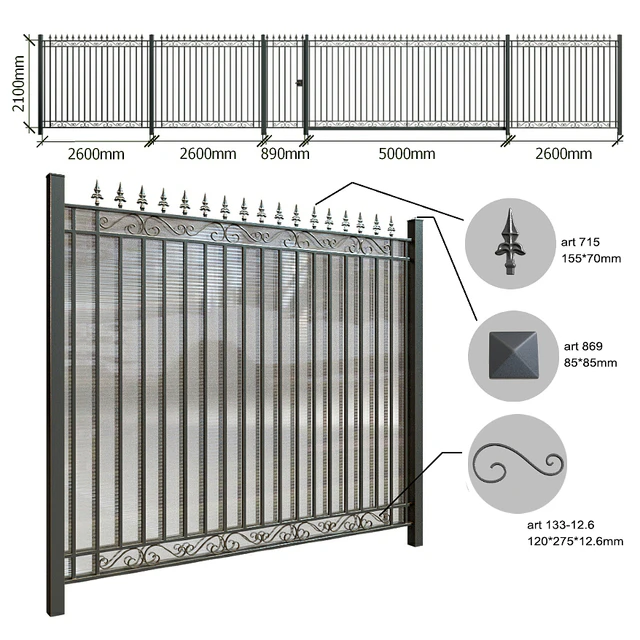 Fence with gate and wicket 6 — Descargar