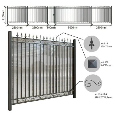 Fence with gate and wicket 6 — Ver 3