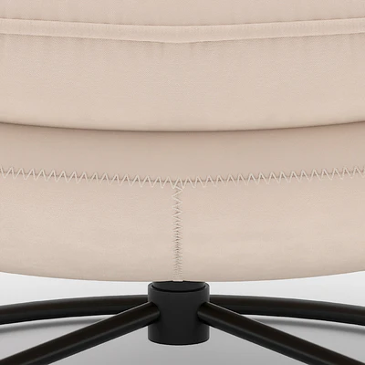 Velvet Swivel Accent Chair with Ottoman Set — Вид 5