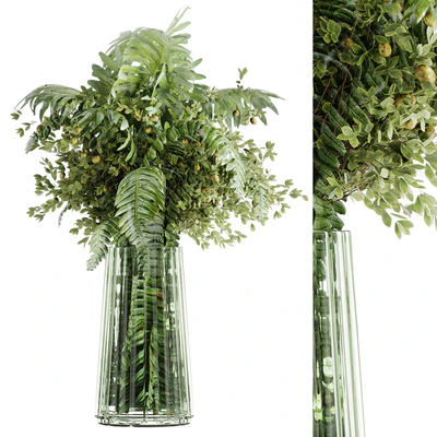 plant bouquet inserted into a glass 03 — Вид 1
