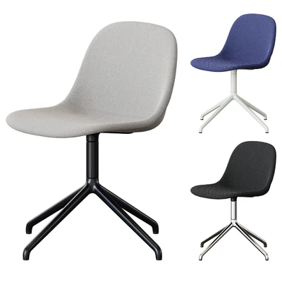 Muuto Fiber Fabric Side Chair Plastic Swivel Base — Ver 7
