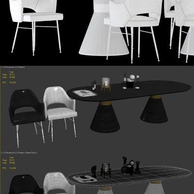 Kelly Wearstler Miramar Table and Rigby Chair — Вид 3