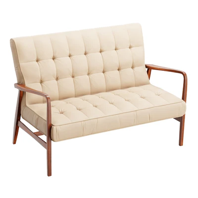 Mid Century Leather Sofa — Вид 1