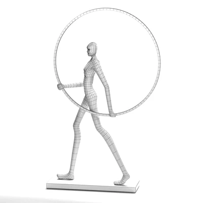 Floor lamp Man carries light circle — Ver 4