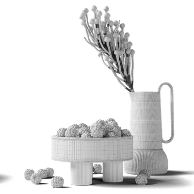 Decorative set 77 Blackberry and brunia — Ver 6