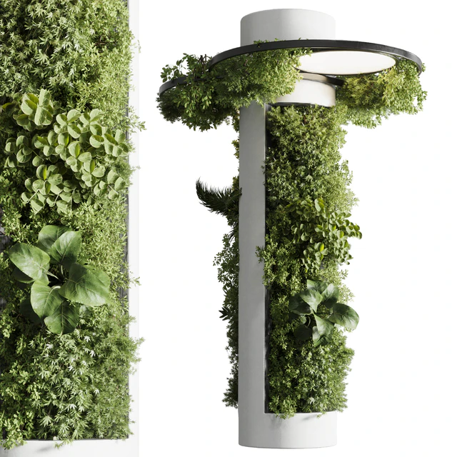Column plant - pillar plant with ceiling light 06 — Descargar