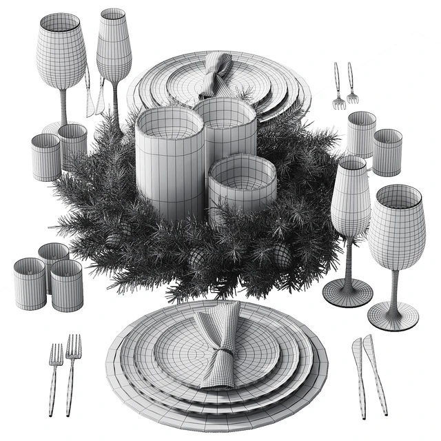 Christmas tableware — Descargar