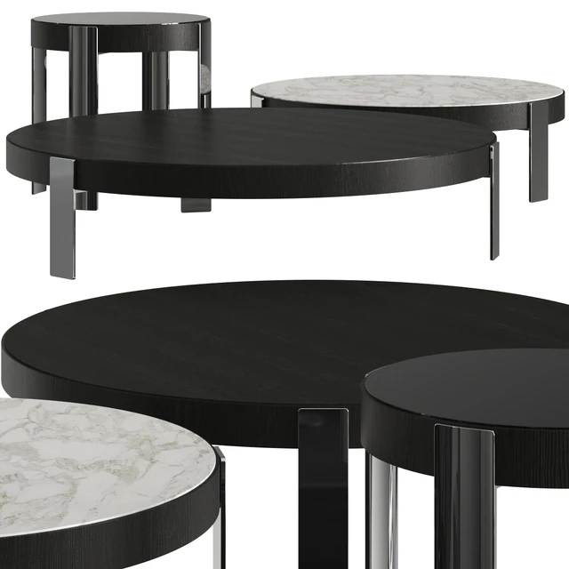 Minotti Mattia Round Coffee Tables — Скачать