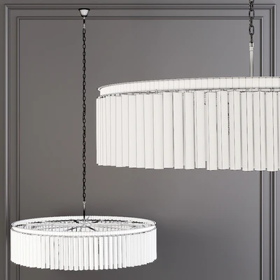 Restoration Hardware 1920S ODEON RHYS CLEAR GLASS PRISM ROUND CHANDELIER 43 Nickel — Вид 2