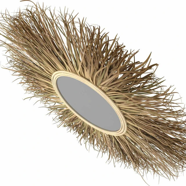 Bazar Bizar GRASS MIRROR Round wall mounted rattan mirror — Скачать