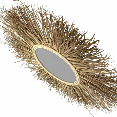 Bazar Bizar GRASS MIRROR Round wall mounted rattan mirror — Вид 3