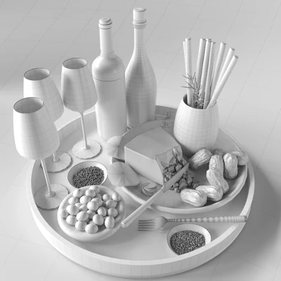 Сырная тарелка с колбасками та вином. Алкоголь — Вид 2