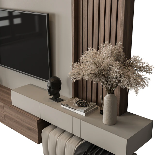 TV Wall Wood and Concrete - Set 112 — Скачать