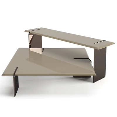 Minotti Keel square coffee tables set — Ver 7