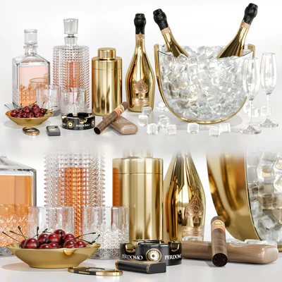 whiskey and champagne cocktail — View 1