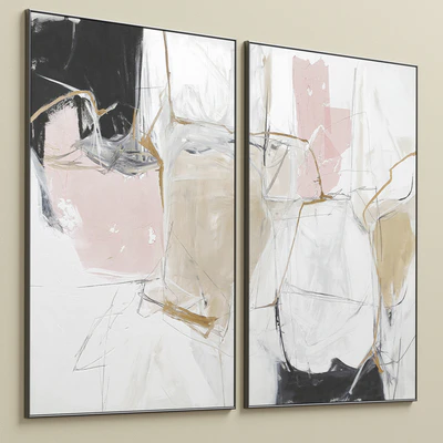 Large Abstract Neutral Wall Art C-378 — Вид 6