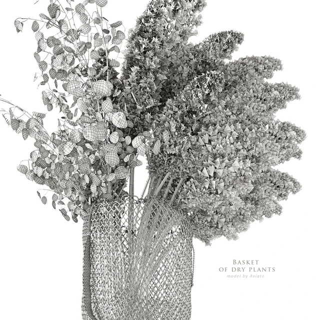Basket of dry plants — Скачать