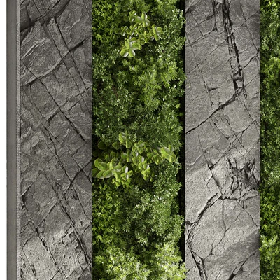 Vertical Wall Garden With Rock frame - 27 — Ver 6