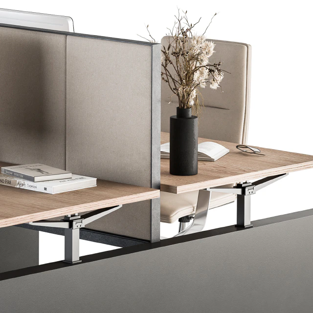 Office Furniture - employee Set Cream and Black 36 — Скачать