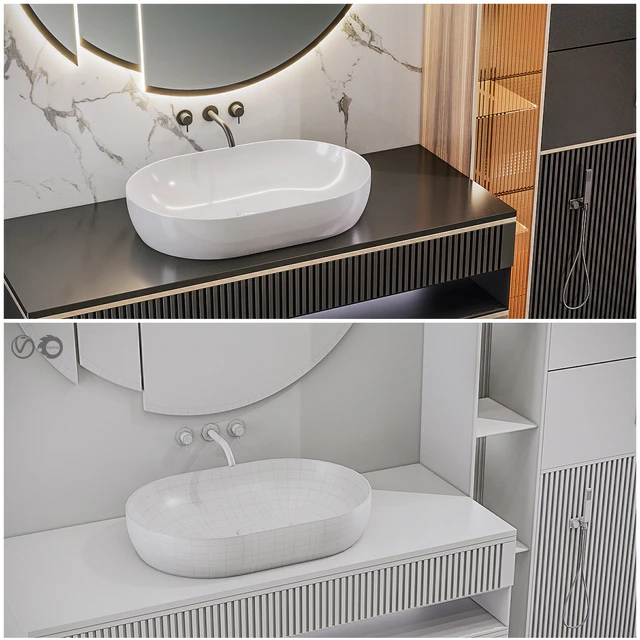 Bathroom furniture Bath Set 27 — Скачать
