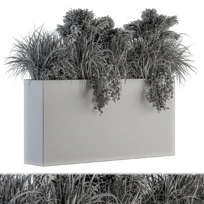 Outdoor Plants tree in Plant box - Set 124 — Вид 4