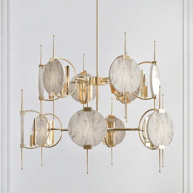 Robert Abbey Jace  Wide Modern Brass 12-Light Chandelier — Скачать