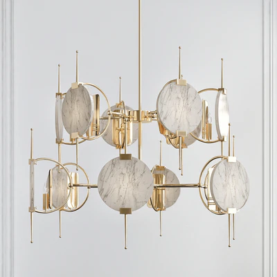 Robert Abbey Jace  Wide Modern Brass 12-Light Chandelier — Скачать