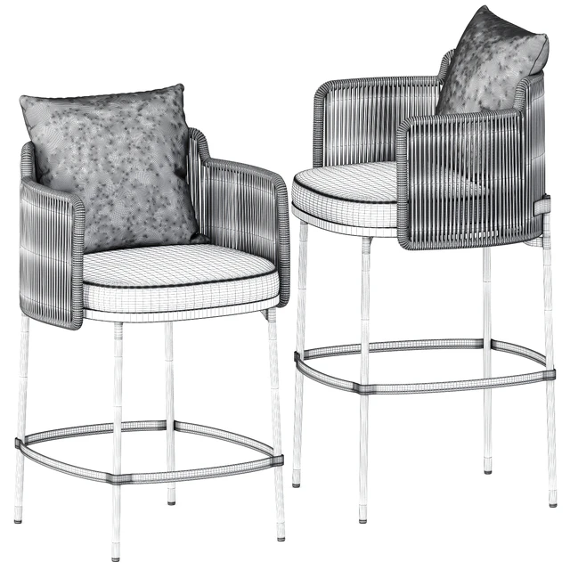 TAPE CORD OUTDOOR bar chair by Minotti — Descargar