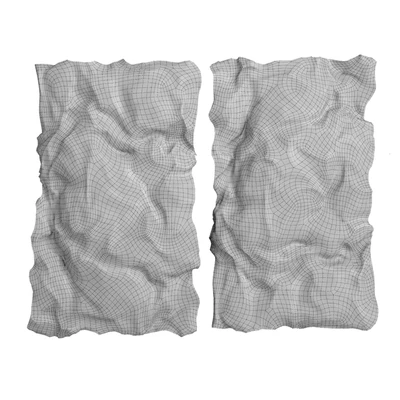 Wrinkled metal wall art — Ver 7