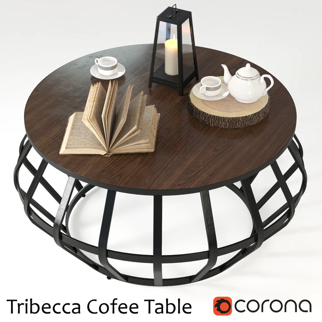 Tribecca Metall Frame Round Cofee Table — Скачать